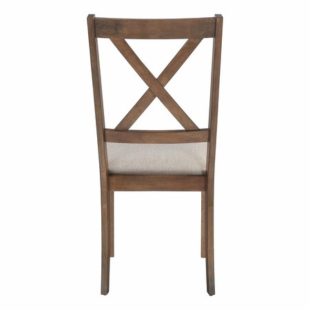 Monarch Specialties Dining Chair, Set Of 2, Side, Upholstered, Kitchen, Dining Room, Brown Fabric, Walnut Wood Frame I 1311